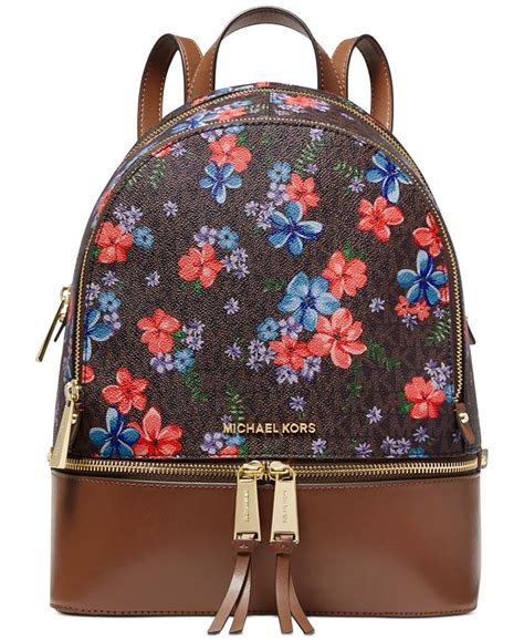 michael kors rhea floral backpack|Michael Kors rhea large backpack.